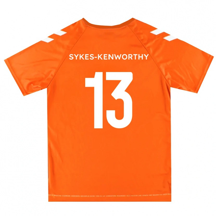 Danxen Mujer Camiseta George Sykes-Kenworthy #13 Blanco Naranja Portero Equipación 2025/26 La Camisa México