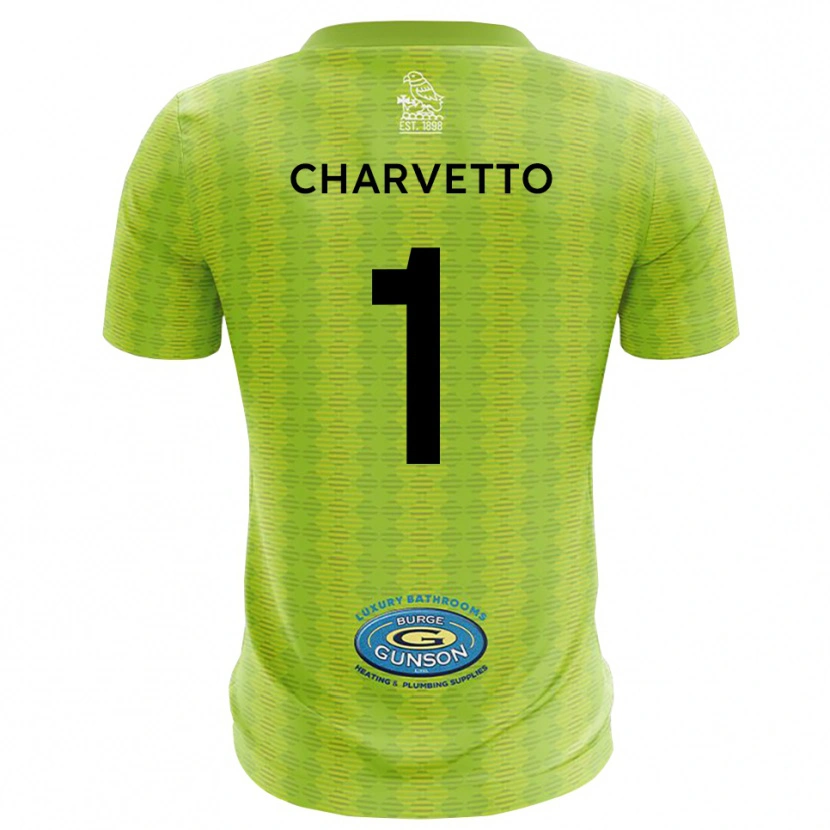 Danxen Mujer Camiseta Michael Charvetto #1 Verde Prado Portero Equipación 2025/26 La Camisa México