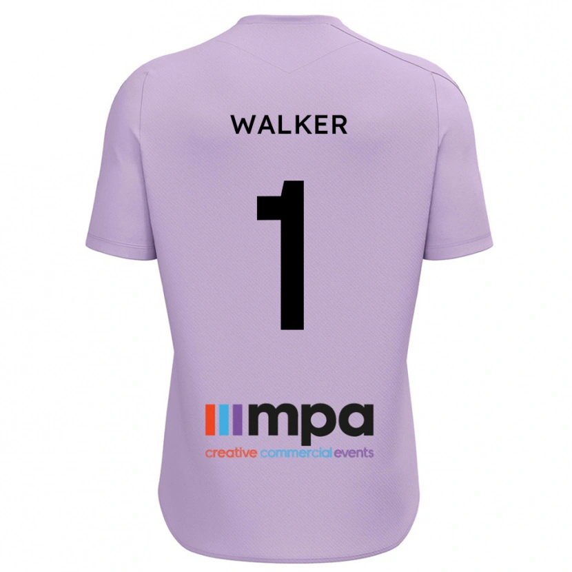 Danxen Mujer Camiseta Laurie Walker #1 Negro Violeta Portero Equipación 2025/26 La Camisa México