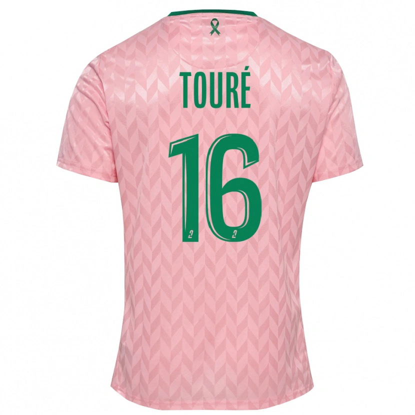 Danxen Mujer Camiseta Issiaka Touré #16 Verde Rosa Portero Equipación 2025/26 La Camisa México