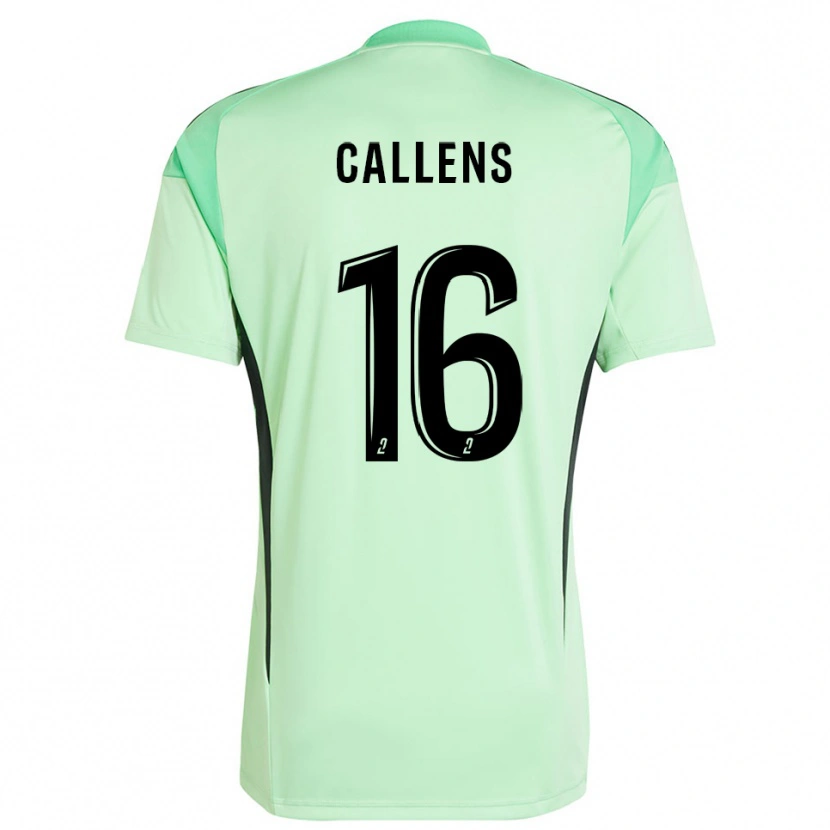 Danxen Mujer Camiseta Thomas Callens #16 Negro Verde Claro Portero Equipación 2025/26 La Camisa México