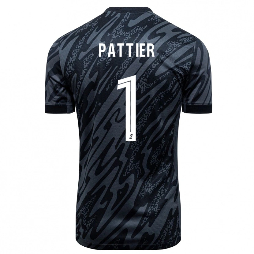 Danxen Mujer Camiseta Maxime Pattier #1 Negro Gris Portero Equipación 2025/26 La Camisa México