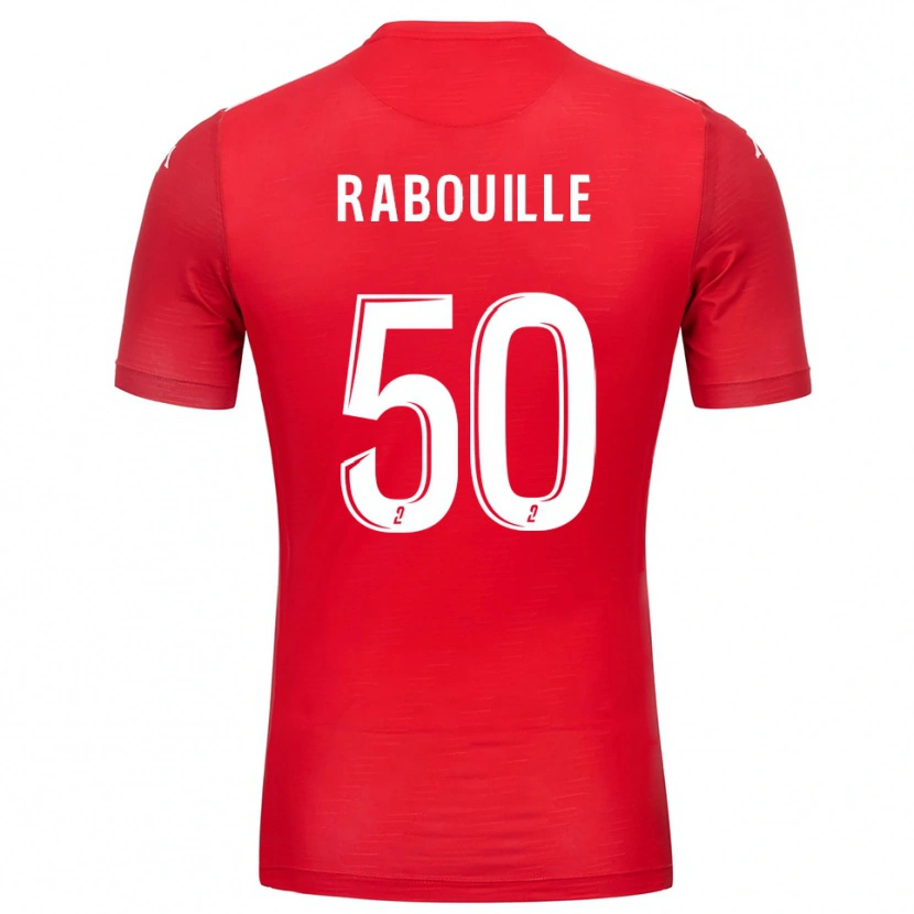 Danxen Mujer Camiseta Valentin Rabouille #50 Blanco Rojo Portero Equipación 2025/26 La Camisa México