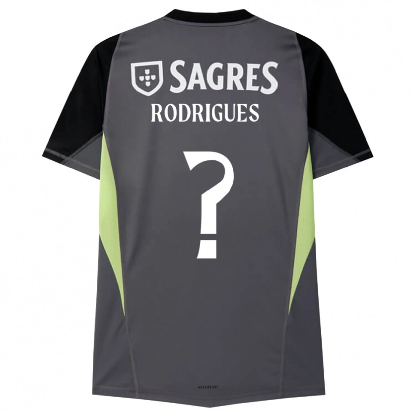 Danxen Mujer Camiseta Miguel Rodrigues #0 Gris Oscuro Negro Portero Equipación 2025/26 La Camisa México