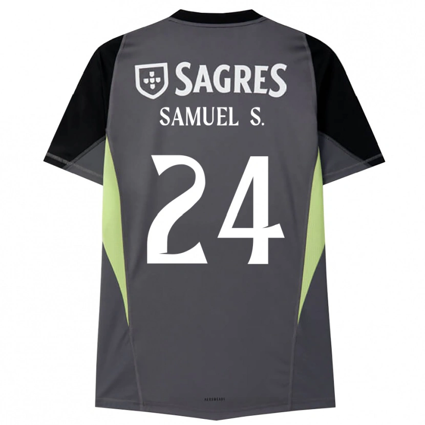 Danxen Mujer Camiseta Samuel Soares #24 Gris Oscuro Negro Portero Equipación 2025/26 La Camisa México