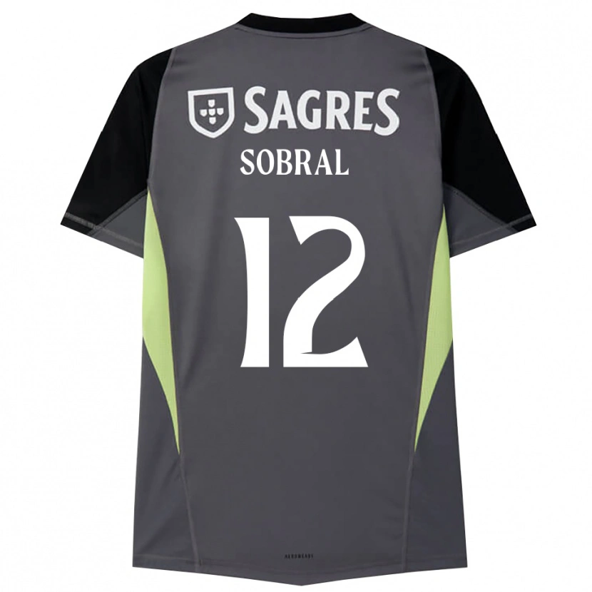 Danxen Mujer Camiseta Gonçalo Sobral #12 Gris Oscuro Negro Portero Equipación 2025/26 La Camisa México