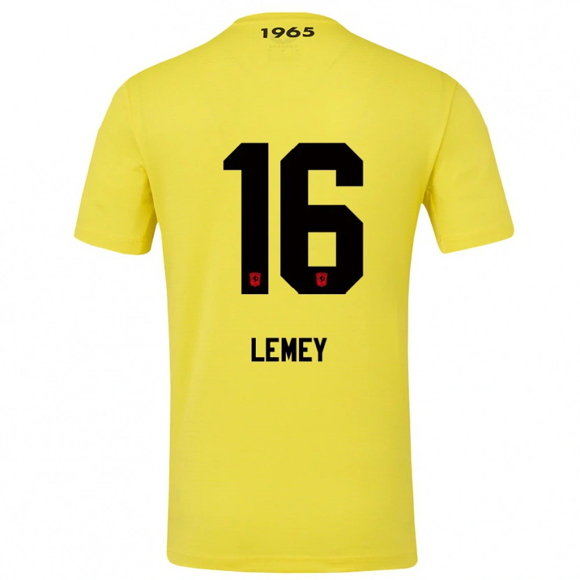 Danxen Mujer Camiseta Diede Lemey #16 Amarillo Negro Portero Equipación 2025/26 La Camisa México