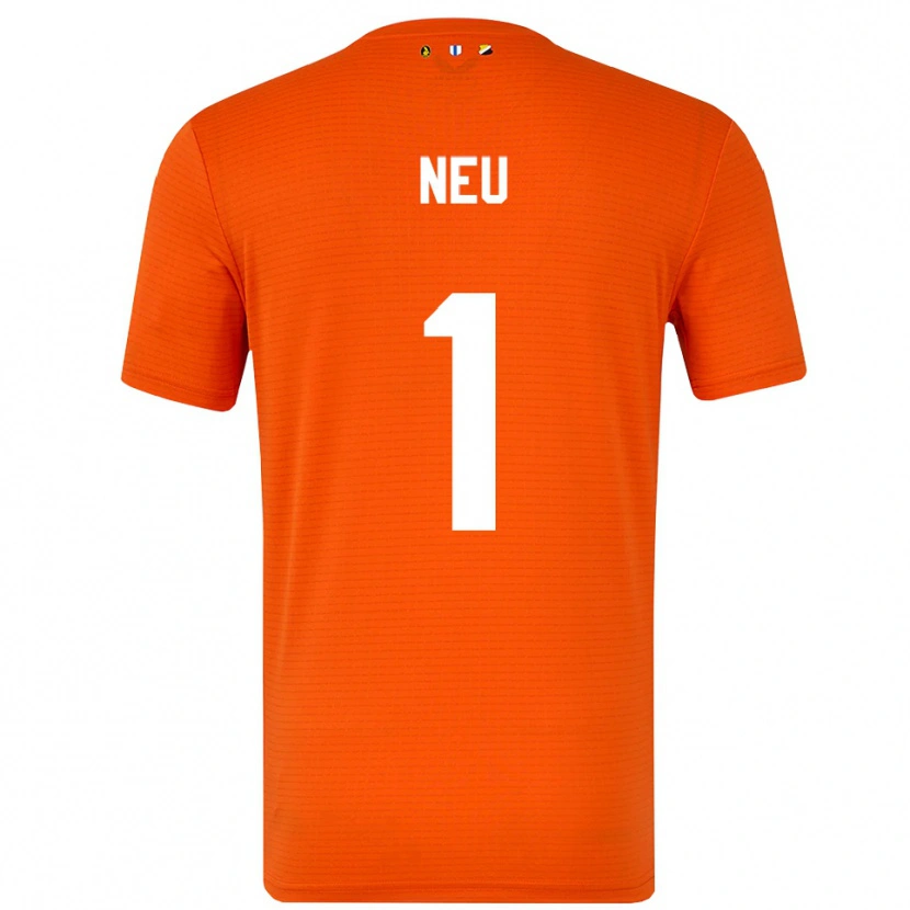 Danxen Mujer Camiseta Luca Neu #1 Naranja Negro Portero Equipación 2025/26 La Camisa México