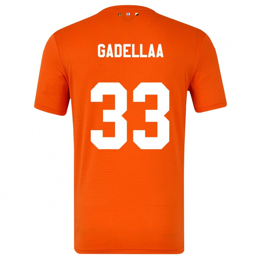 Danxen Mujer Camiseta Kevin Gadellaa #33 Naranja Negro Portero Equipación 2025/26 La Camisa México