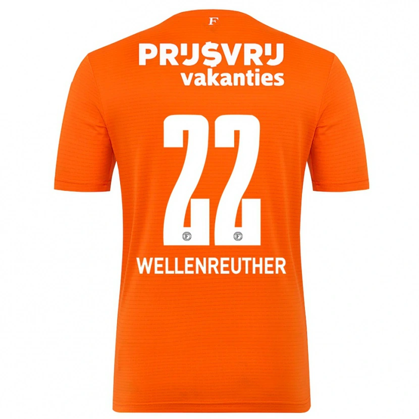 Danxen Mujer Camiseta Timon Wellenreuther #22 Naranja Negro Portero Equipación 2025/26 La Camisa México