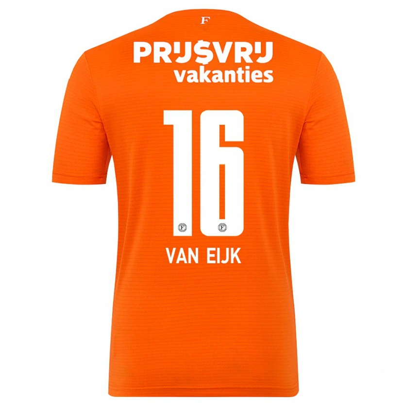 Danxen Mujer Camiseta Roos Van Eijk #16 Naranja Negro Portero Equipación 2025/26 La Camisa México