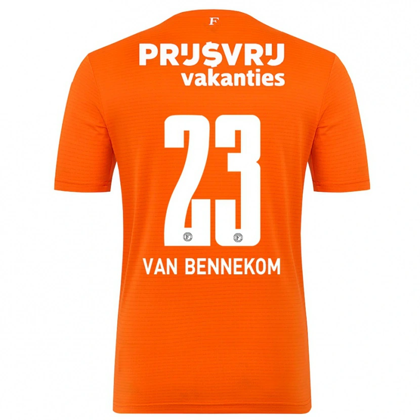 Danxen Mujer Camiseta Duron van Bennekom #23 Naranja Negro Portero Equipación 2025/26 La Camisa México