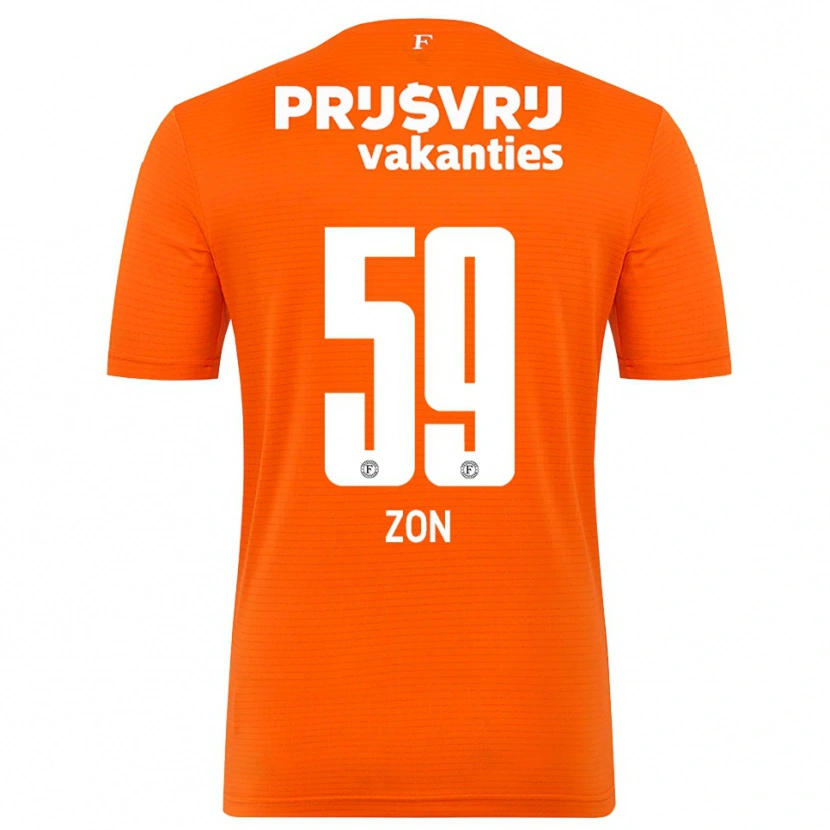 Danxen Mujer Camiseta Oier Zon #59 Naranja Negro Portero Equipación 2025/26 La Camisa México