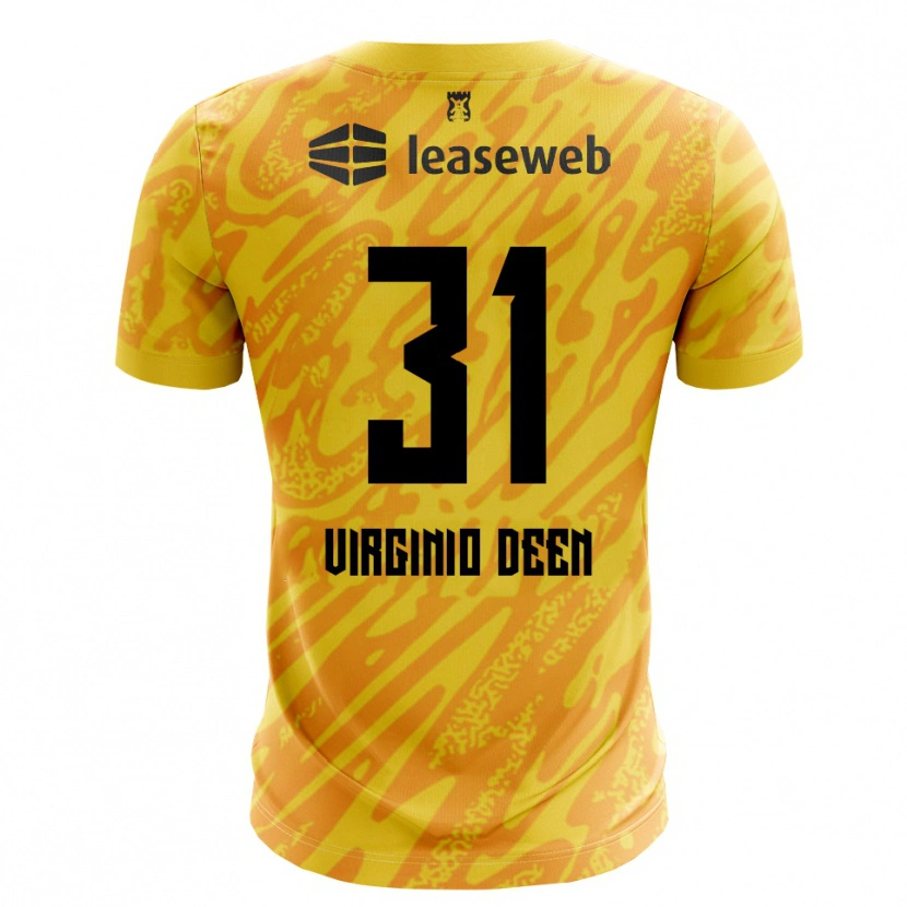 Danxen Mujer Camiseta Daniël Virginio Deen #31 Naranja Amarillo Negro Portero Equipación 2025/26 La Camisa México