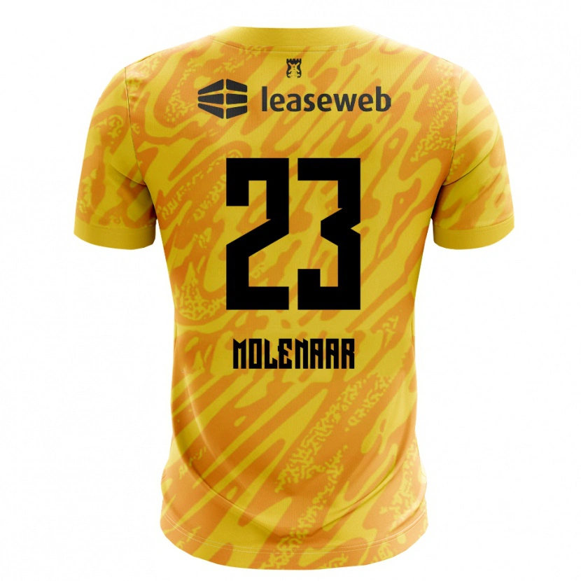 Danxen Mujer Camiseta Finn Molenaar #23 Naranja Amarillo Negro Portero Equipación 2025/26 La Camisa México