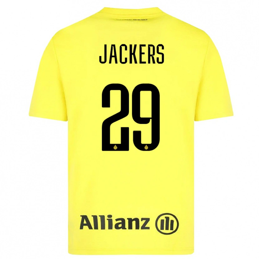 Danxen Mujer Camiseta Nordin Jackers #29 Amarillo Negro Portero Equipación 2025/26 La Camisa México