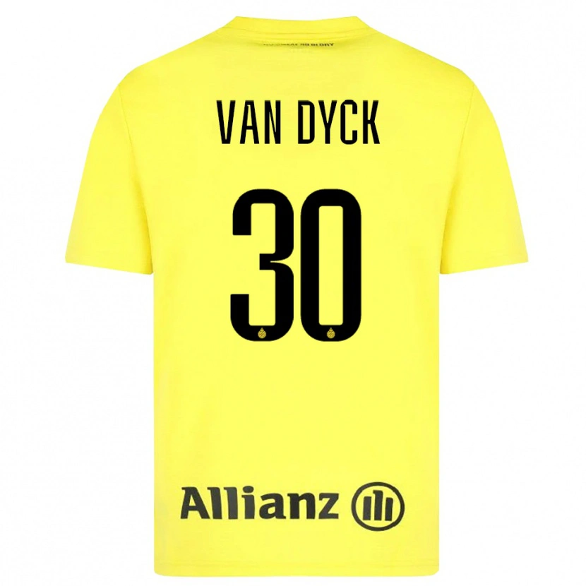 Danxen Mujer Camiseta Nell Van Dyck #30 Amarillo Negro Portero Equipación 2025/26 La Camisa México
