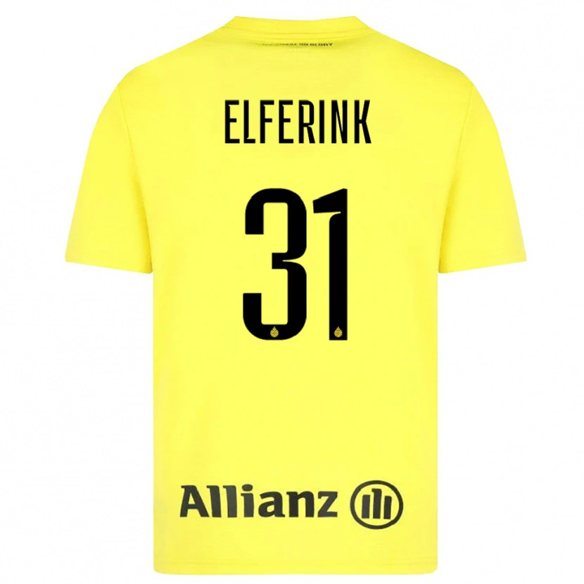 Danxen Mujer Camiseta Marie Elferink #31 Amarillo Negro Portero Equipación 2025/26 La Camisa México