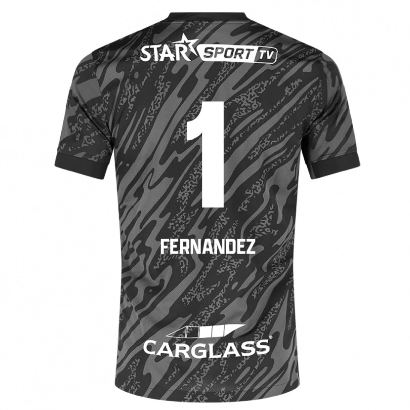 Danxen Mujer Camiseta Elias Gonzalez Fernandez #1 Gris Oscuro Negro Portero Equipación 2025/26 La Camisa México
