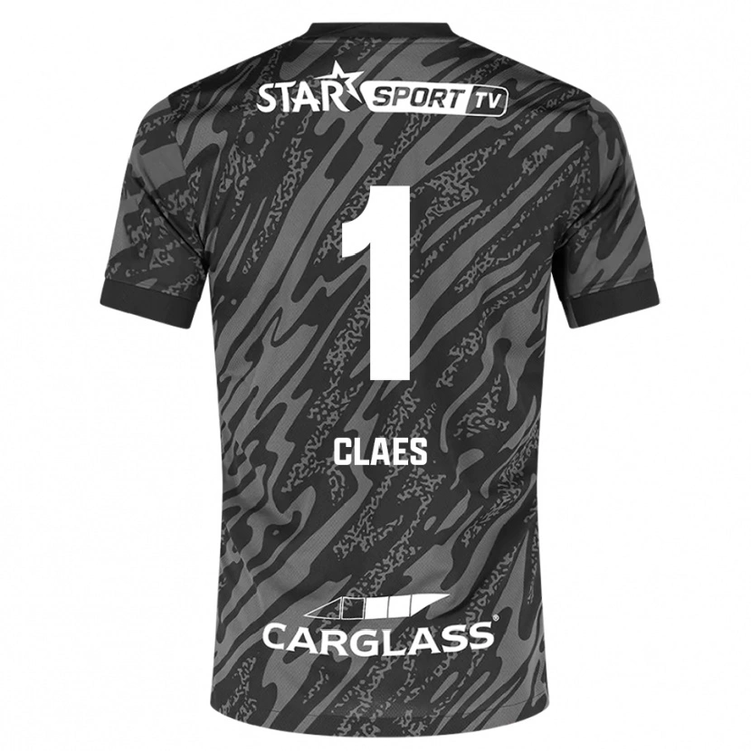 Danxen Mujer Camiseta Mirthe Claes #1 Gris Oscuro Negro Portero Equipación 2025/26 La Camisa México