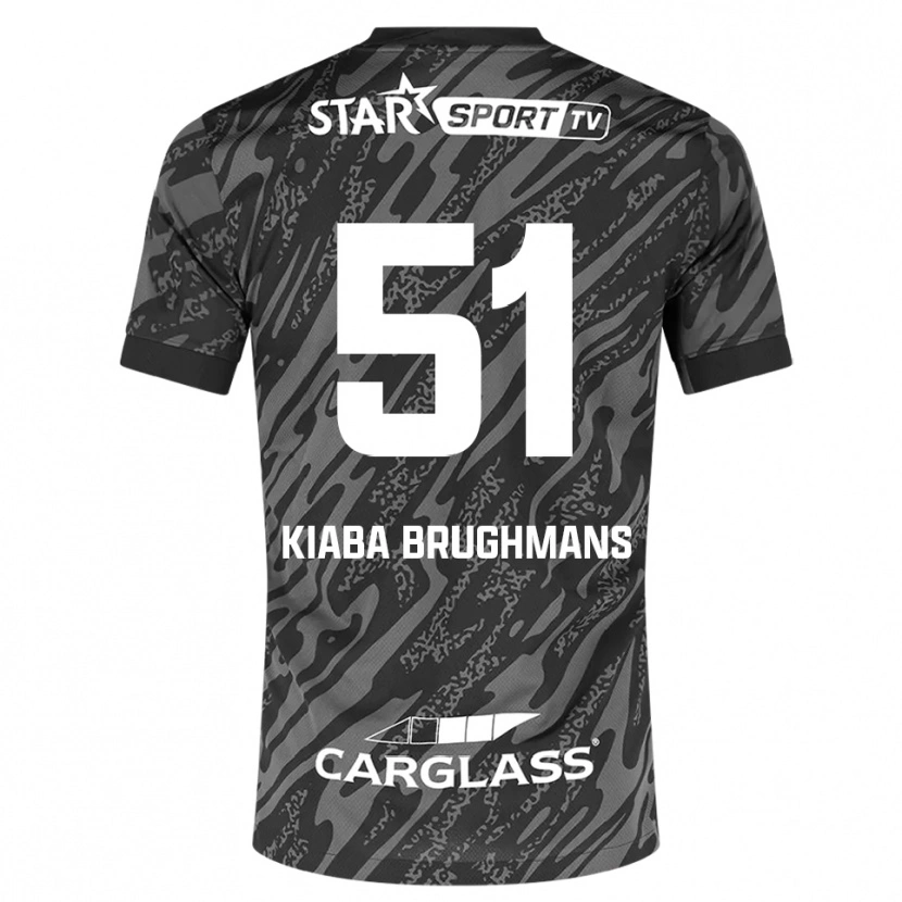 Danxen Mujer Camiseta Lucca Brughmans #51 Gris Oscuro Negro Portero Equipación 2025/26 La Camisa México