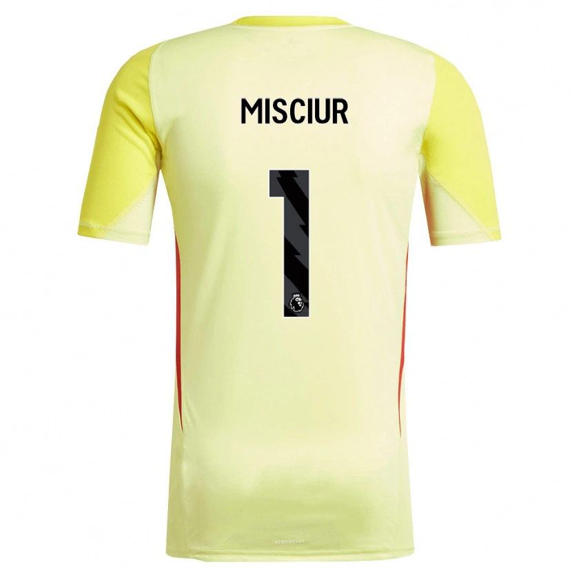 Danxen Mujer Camiseta Kornel Misciur #1 Amarillo Rojo Portero Equipación 2025/26 La Camisa México