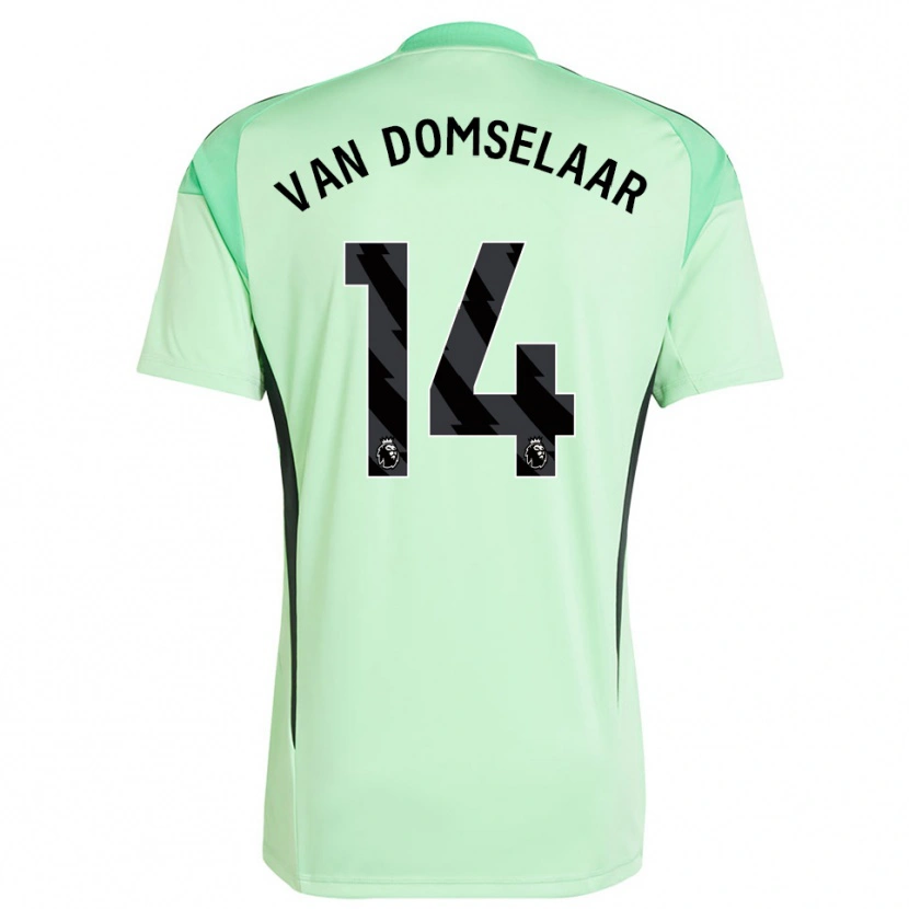 Danxen Mujer Camiseta Daphne Van Domselaar #14 Verde Claro Negro Portero Equipación 2025/26 La Camisa México