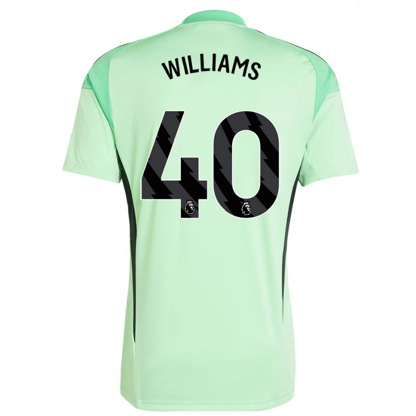 Danxen Mujer Camiseta Naomi Williams #40 Verde Claro Negro Portero Equipación 2025/26 La Camisa México