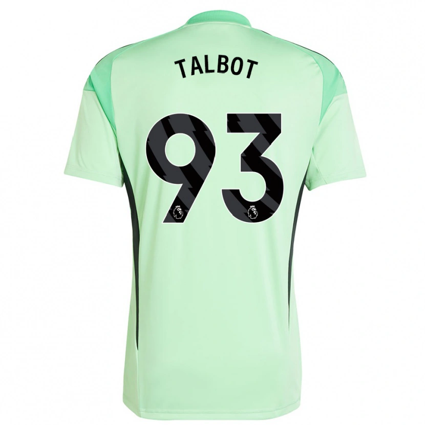 Danxen Mujer Camiseta Jack Talbot #93 Verde Claro Negro Portero Equipación 2025/26 La Camisa México