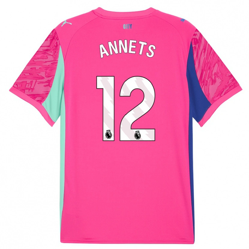 Danxen Mujer Camiseta Eve Annets #12 Rosa Rosa Portero Equipación 2025/26 La Camisa México