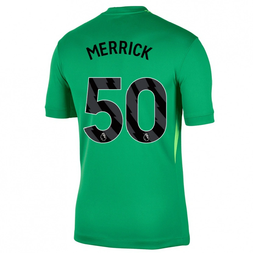 Danxen Mujer Camiseta Max Merrick #50 Verde Negro Portero Equipación 2025/26 La Camisa México