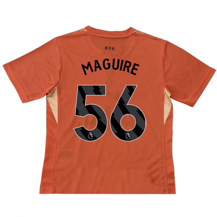 Danxen Mujer Camiseta Aaron Maguire #56 Naranja Negro Portero Equipación 2025/26 La Camisa México