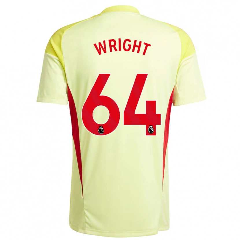 Danxen Mujer Camiseta James Wright #64 Amarillo Claro Portero Equipación 2025/26 La Camisa México
