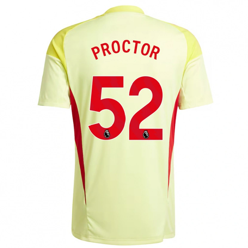 Danxen Mujer Camiseta Sam Proctor #52 Amarillo Claro Portero Equipación 2025/26 La Camisa México