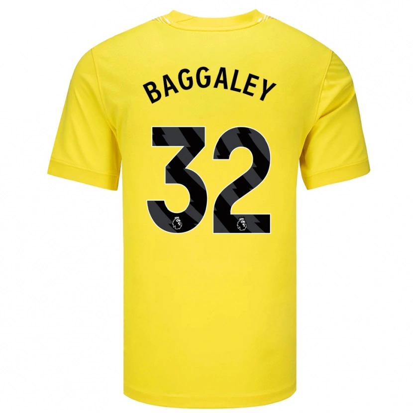 Danxen Mujer Camiseta Sophie Baggaley #32 Amarillo Negro Portero Equipación 2025/26 La Camisa México