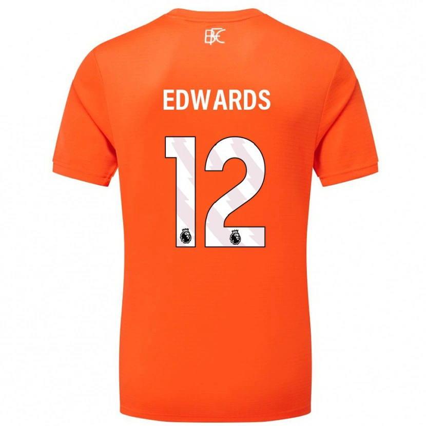 Danxen Mujer Camiseta Connor Edwards #12 Naranja Blanco Portero Equipación 2025/26 La Camisa México