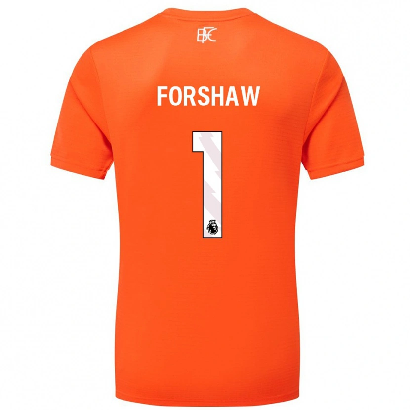 Danxen Mujer Camiseta Lewis Forshaw #1 Naranja Blanco Portero Equipación 2025/26 La Camisa México