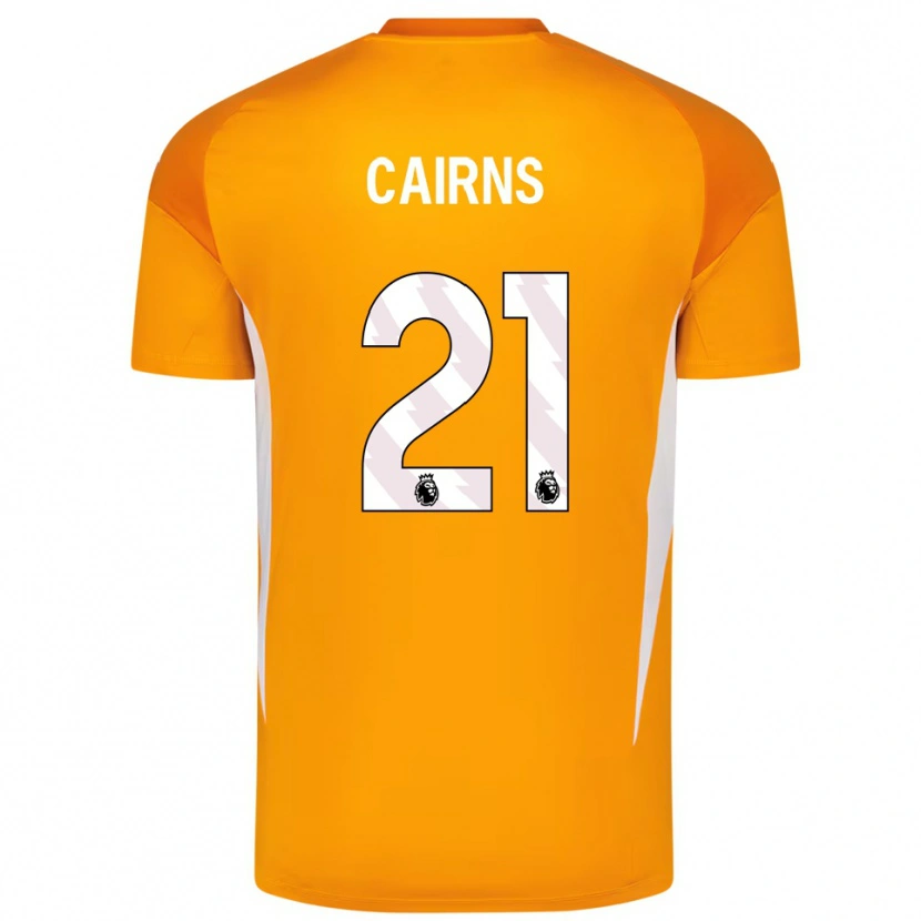 Danxen Mujer Camiseta Alex Cairns #21 Naranja Blanco Portero Equipación 2025/26 La Camisa México