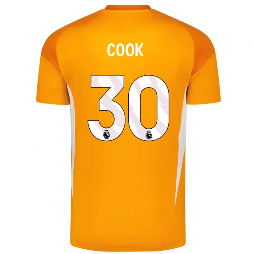 Danxen Mujer Camiseta Robbie Cook #30 Naranja Blanco Portero Equipación 2025/26 La Camisa México
