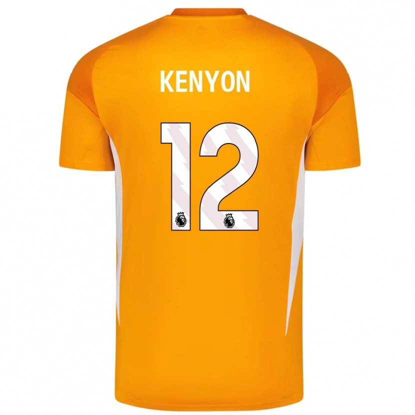 Danxen Mujer Camiseta George Kenyon #12 Naranja Blanco Portero Equipación 2025/26 La Camisa México