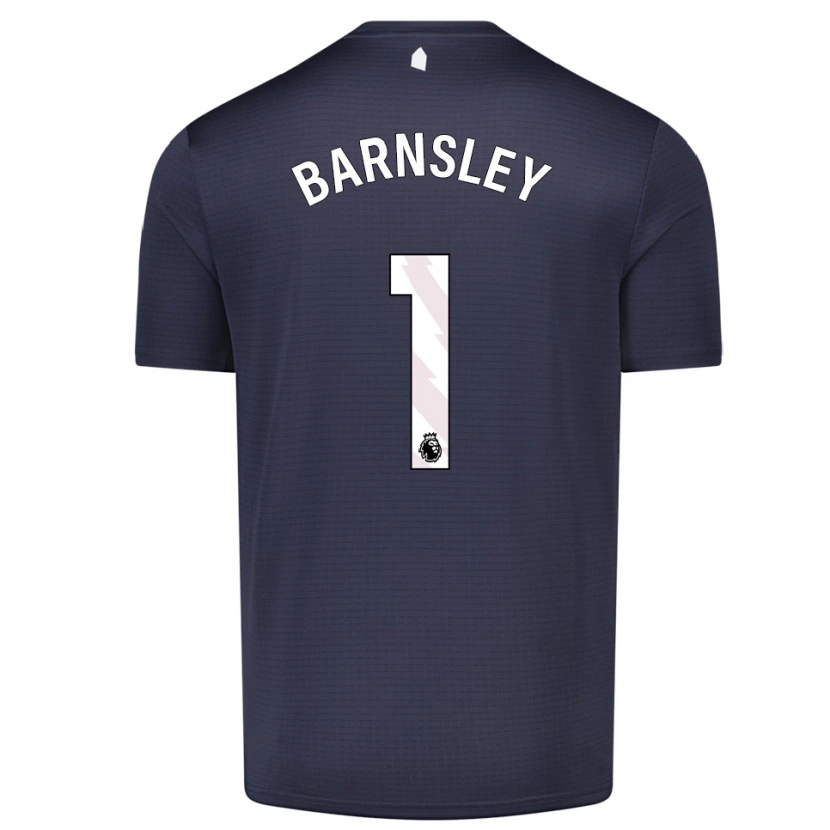 Danxen Mujer Camiseta Fraser Barnsley #1 Blanco Negro Portero Equipación 2025/26 La Camisa México