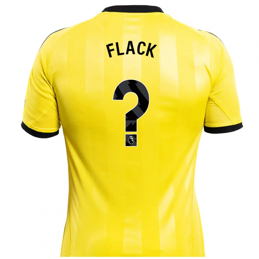 Danxen Mujer Camiseta Lucas Flack #0 Amarillo Negro Portero Equipación 2025/26 La Camisa México