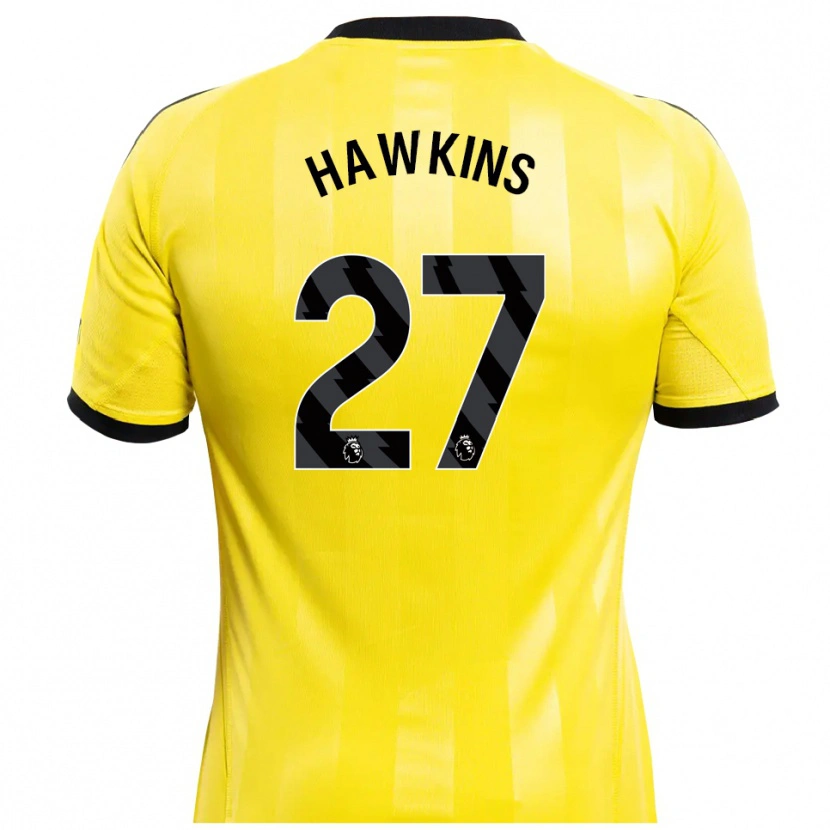Danxen Mujer Camiseta Hannah Hawkins #27 Amarillo Negro Portero Equipación 2025/26 La Camisa México