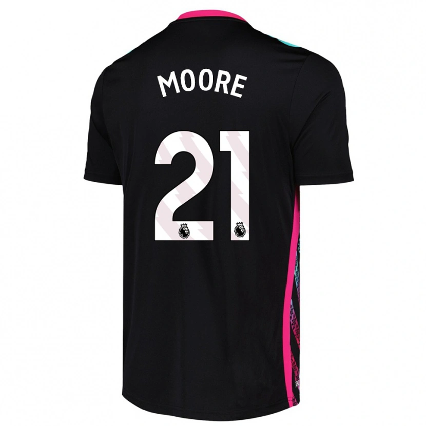 Danxen Mujer Camiseta Simon Moore #21 Blanco Negro Portero Equipación 2025/26 La Camisa México