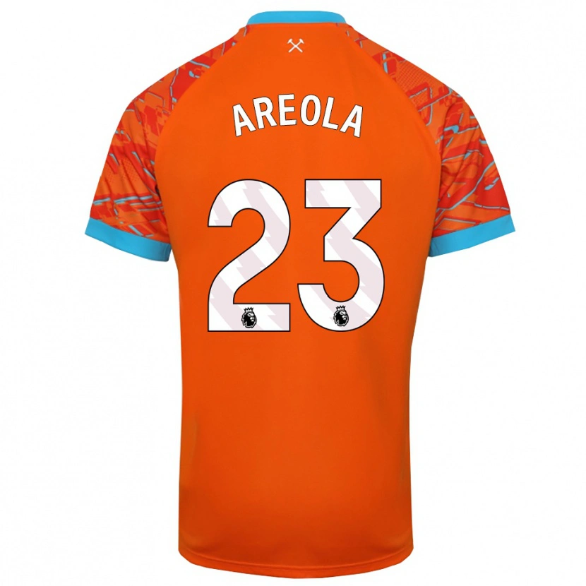 Danxen Mujer Camiseta Alphonse Areola #23 Naranja Blanco Portero Equipación 2025/26 La Camisa México