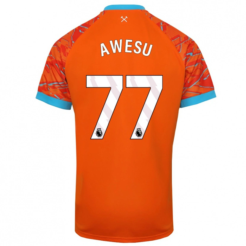 Danxen Mujer Camiseta Lanre Awesu #77 Naranja Blanco Portero Equipación 2025/26 La Camisa México