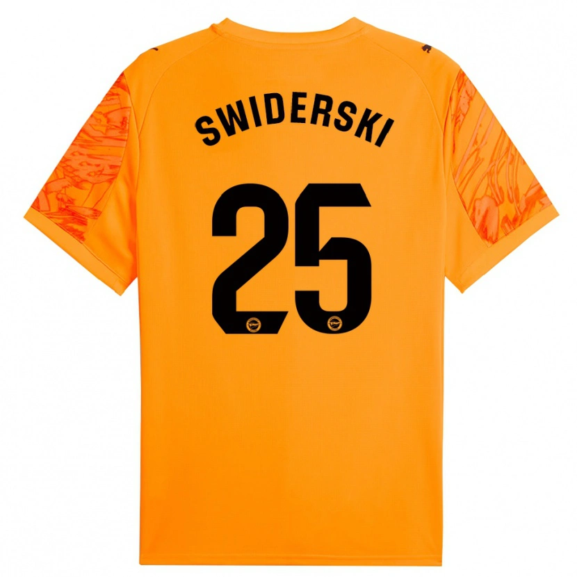 Danxen Mujer Camiseta Grégoire Swiderski #25 Naranja Negro Portero Equipación 2025/26 La Camisa México