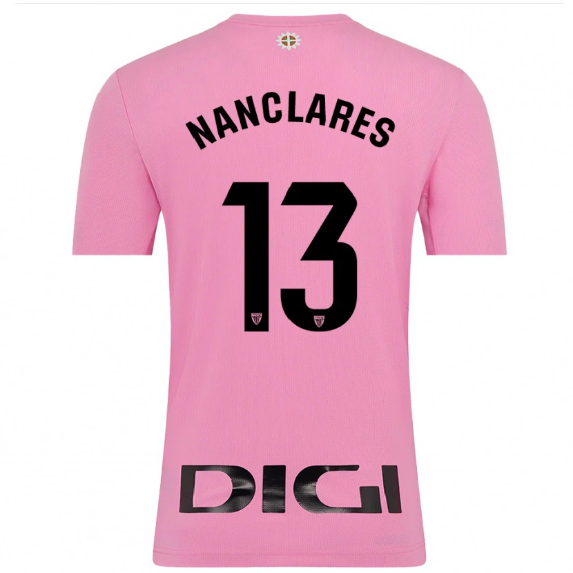Danxen Mujer Camiseta Adriana Nanclares Romero #13 Rosa Negro Portero Equipación 2025/26 La Camisa México