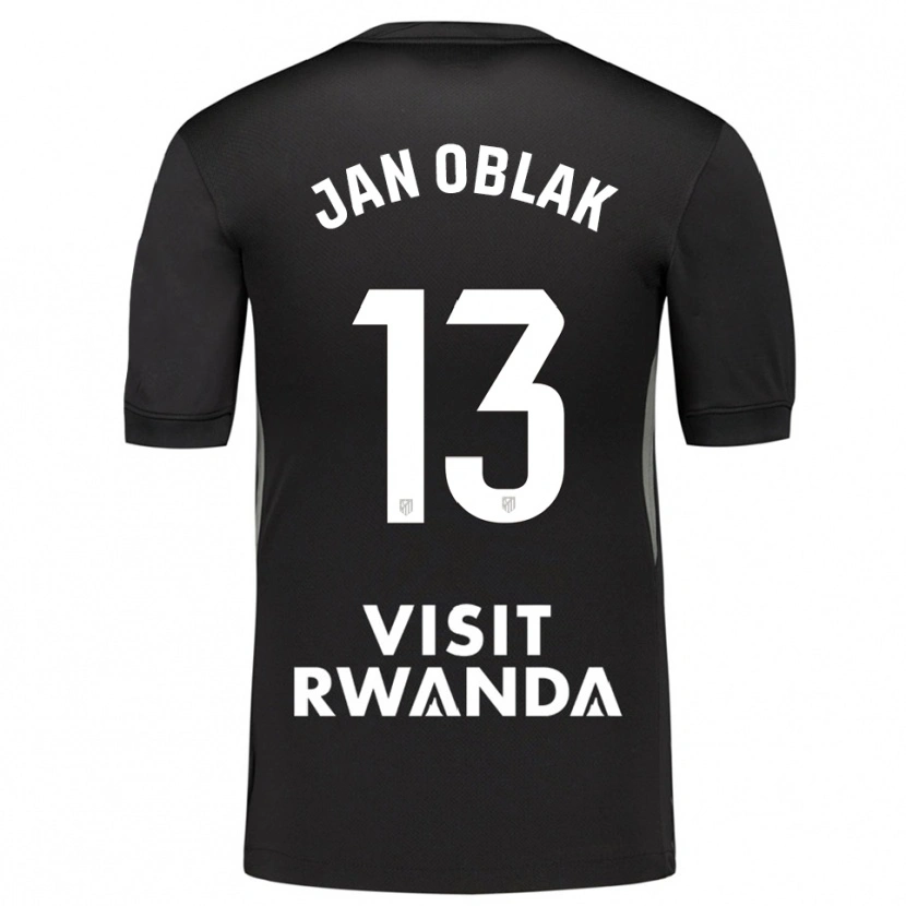 Danxen Mujer Camiseta Jan Oblak #13 Negro Blanco Portero Equipación 2025/26 La Camisa México