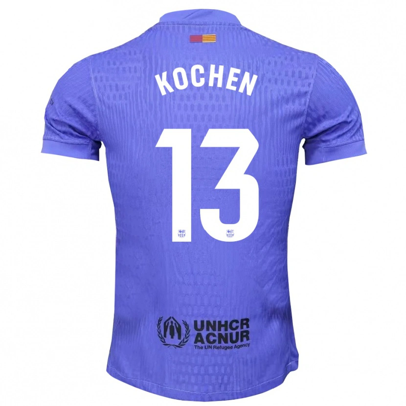 Danxen Mujer Camiseta Diego Kochen #13 Azul Negro Portero Equipación 2025/26 La Camisa México